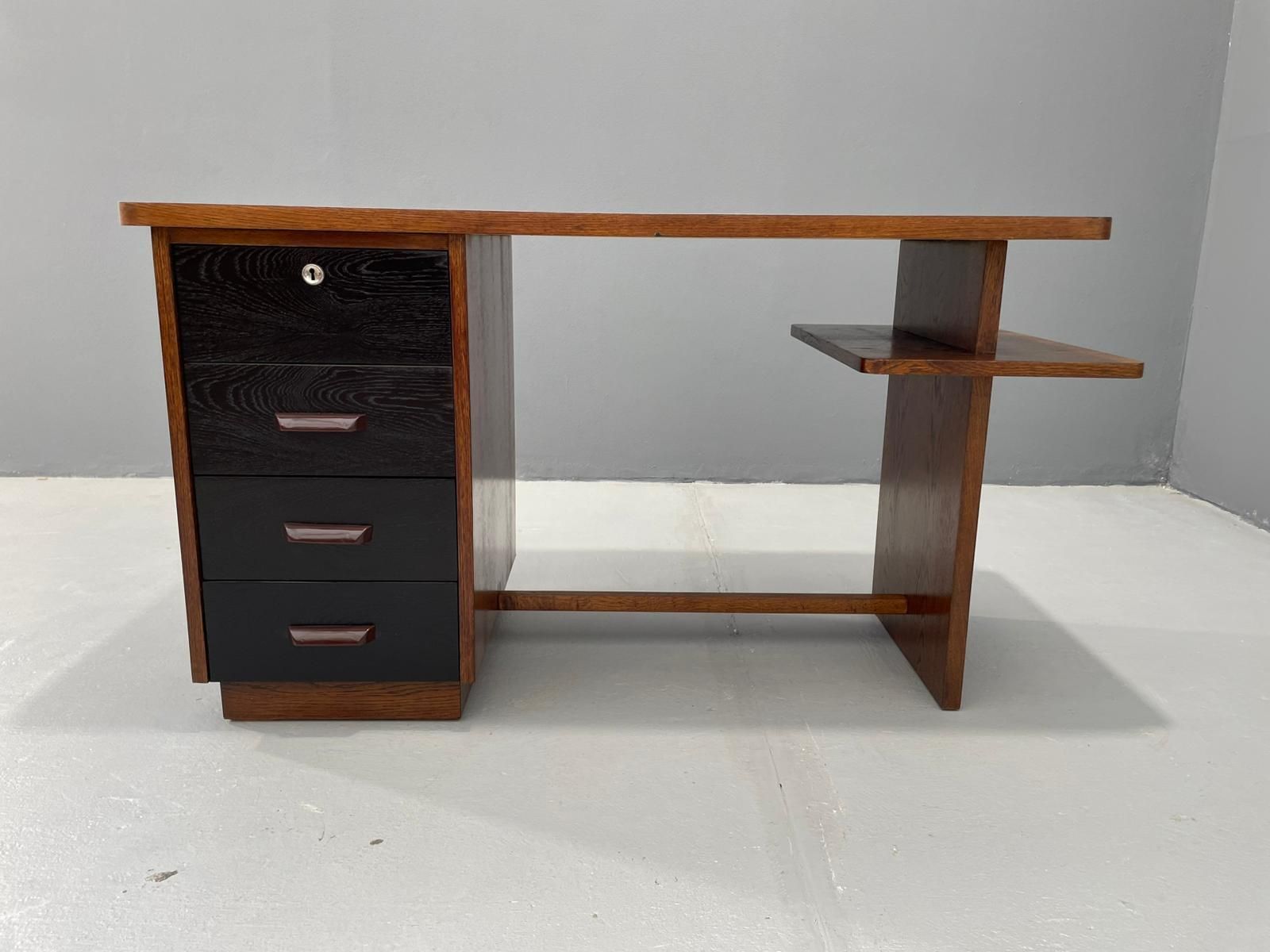 Fully Restored 1950s Writing Desk By Jindřich Halabala For Jitona – Czech Mid Century Modern photo buy