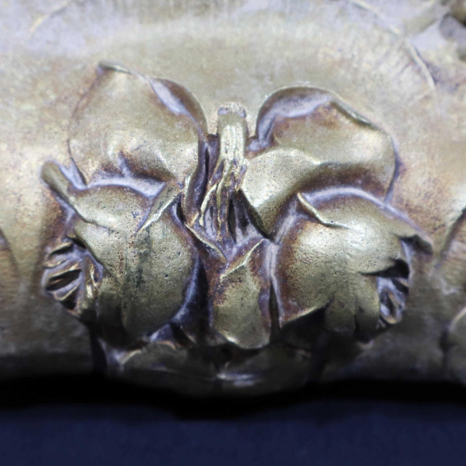 Large Antique French Gilt Bronze Pediment Rococo Ornament Furniture Hardware photo buy