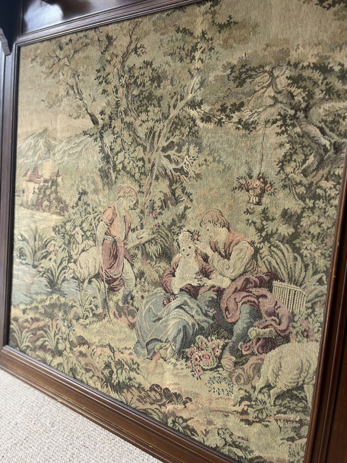 Vintage Wall Mounted French Coat Rack – French Pastoral Scene photo furniture