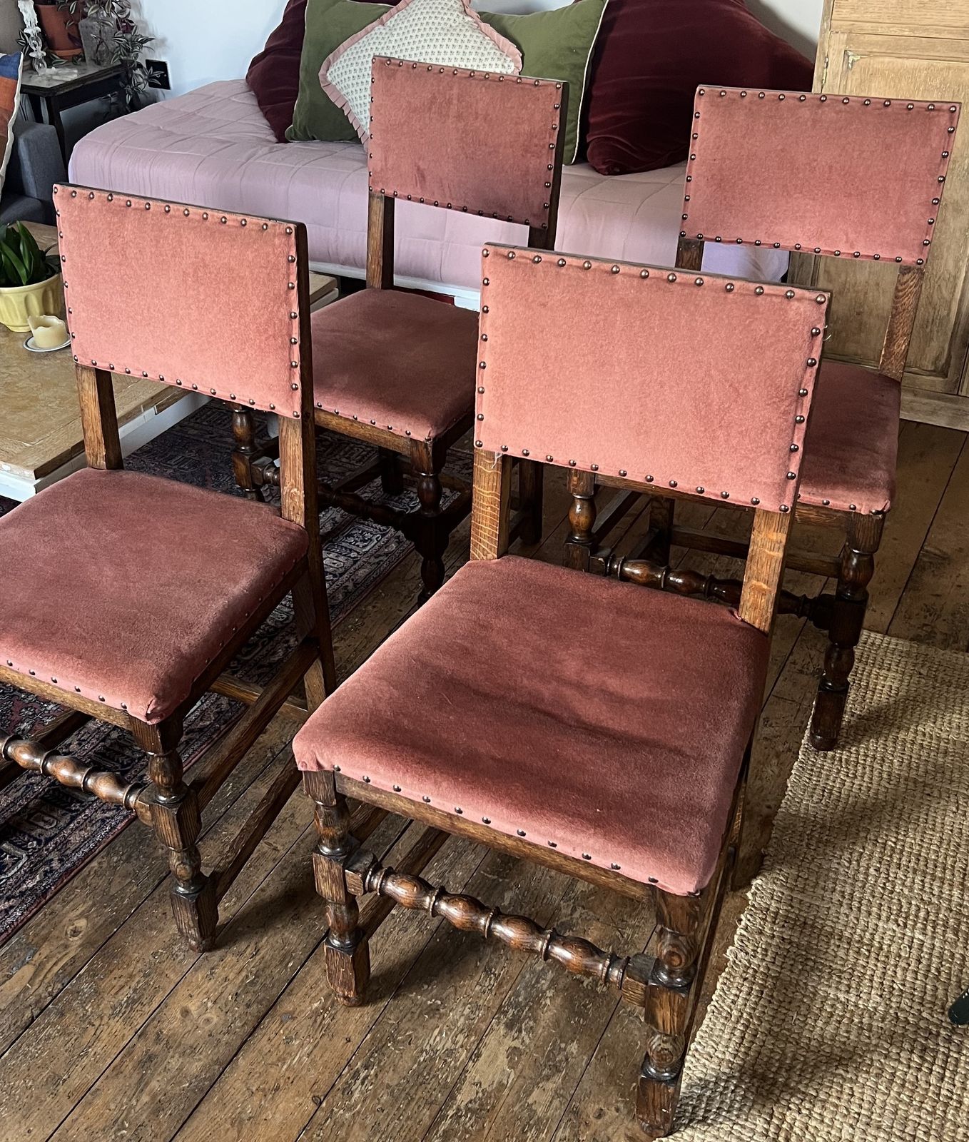 4 Chaises De Salle à Manger Art Déco De H. Pander & Zonen, Pays Bas, Années 1930 photo vintage