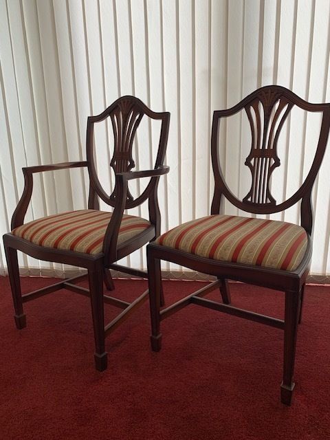 Furniture Late 20th Century, Twin Pedestal 9 Piece Dining Table Set In George III Style photo