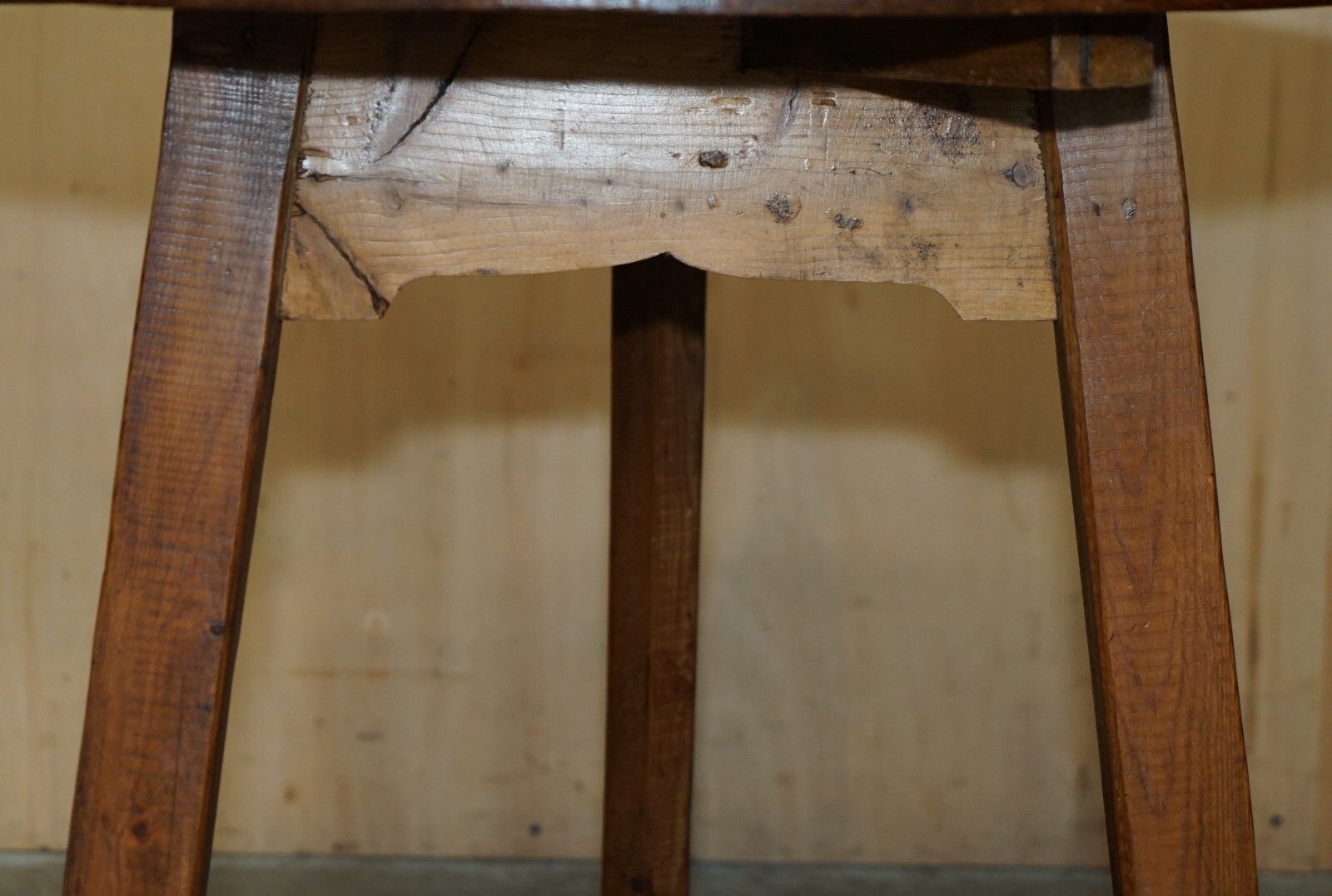 photo furniture 19th Century Primative Pine Cricket Table Stunning Timber Patina Must See Pics