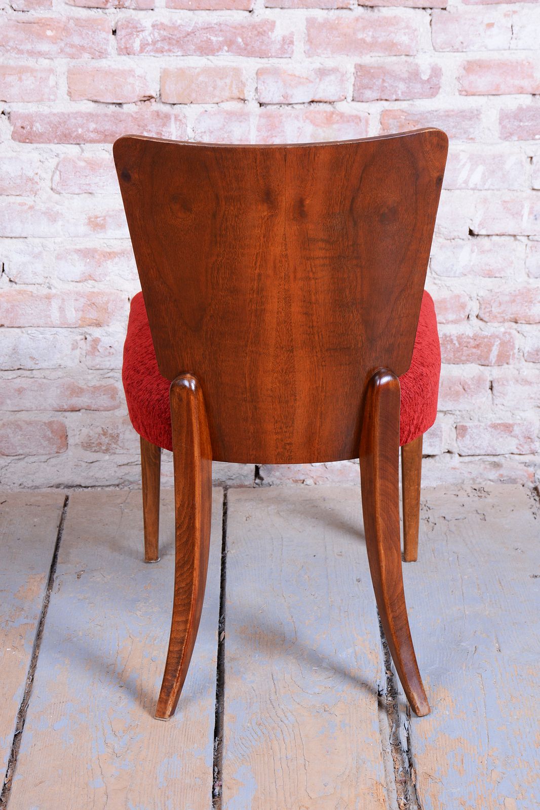 photo buy Set Of 4 Original Art Deco Chairs, J. Halabala, Up Zavody, Walnut, Czech, 1940s