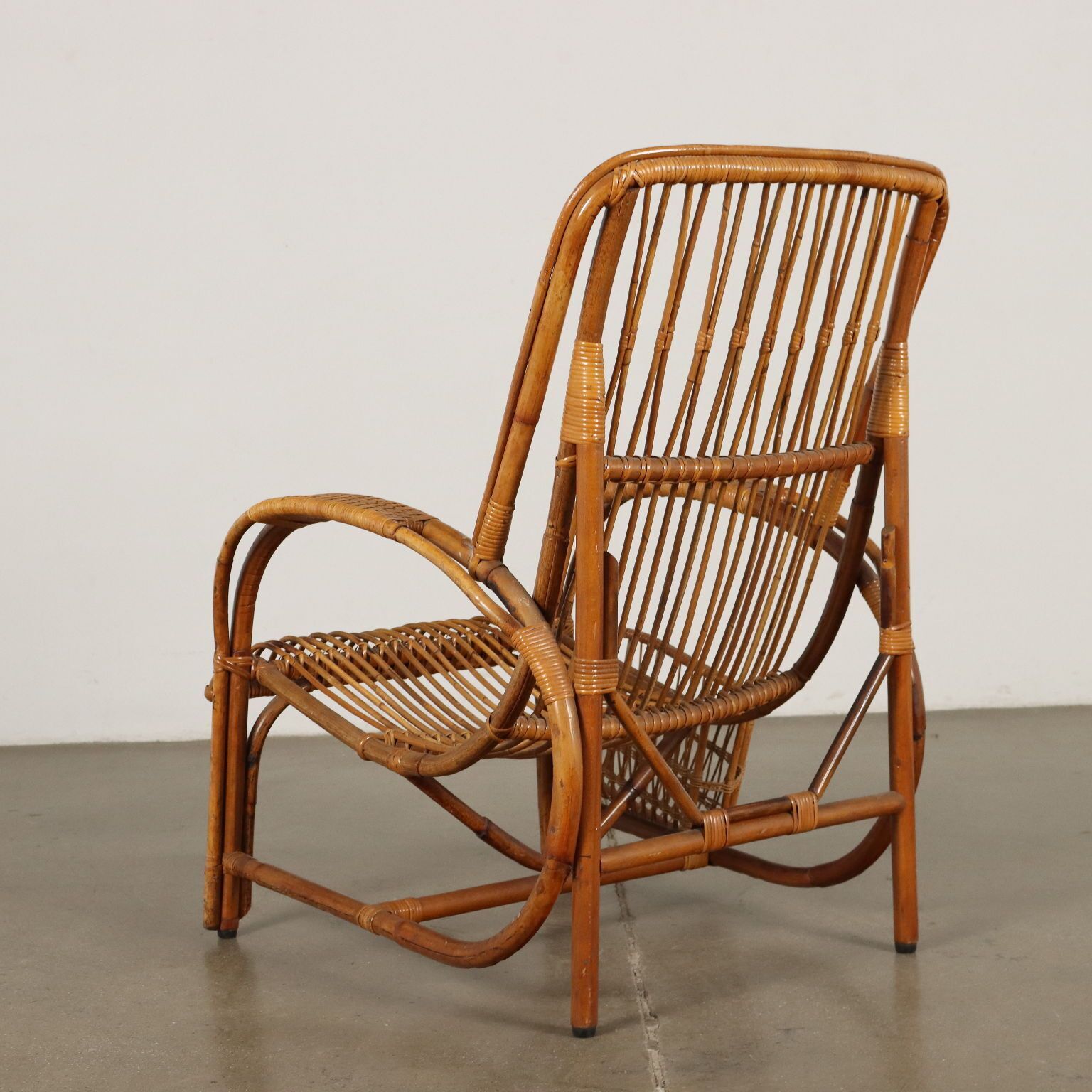 Vintage 1960s Armchair Wicker Italy photo vintage