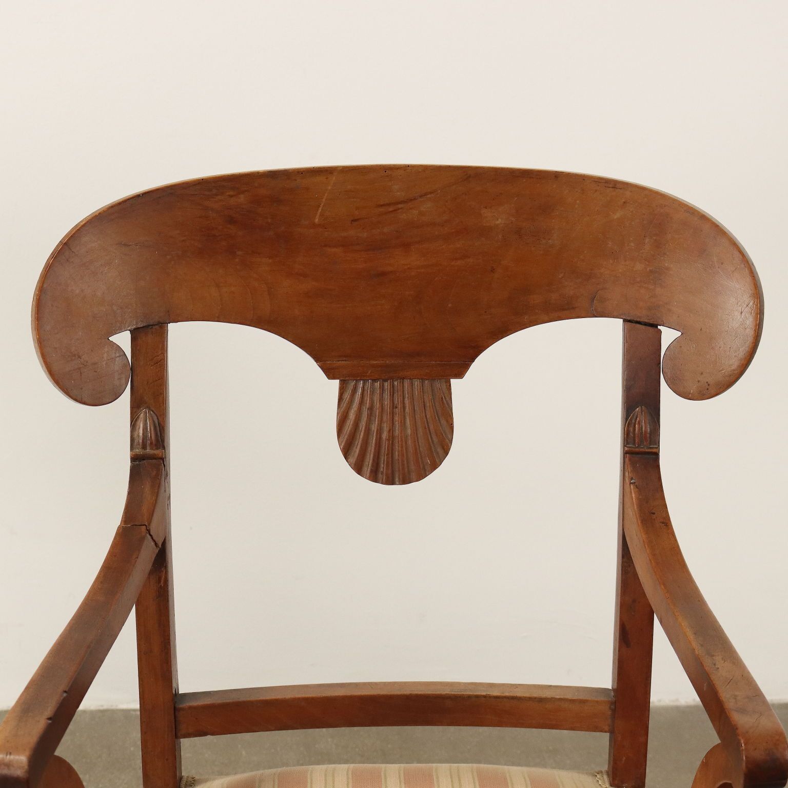 Antique Directoire Armchairs Cherrywood Fabric XVIII XIX Century photo Furniture