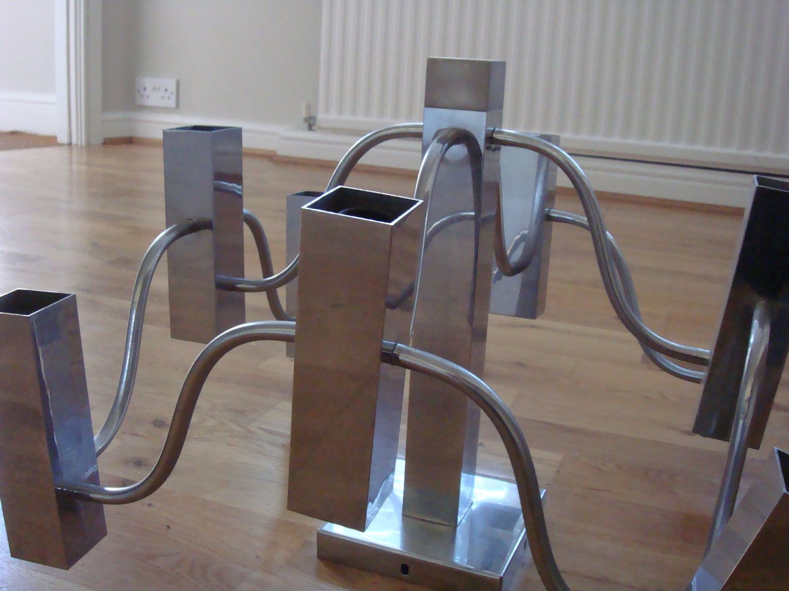 Gaetano Sciolari, 1960s Chrome Chandelier, Mid Century photo for sale