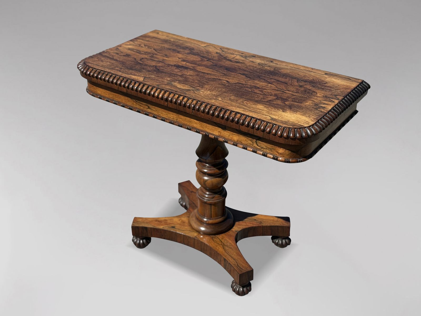 19th Century William IV Period Rosewood Fold Over Card Table photo furniture
