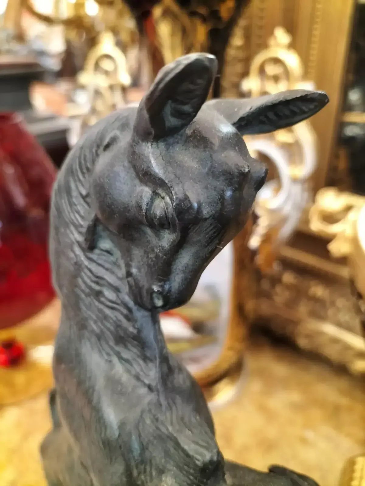 photo for sale Dynamic Animal Sculpture Of Goats In Bronze, 20th Century
