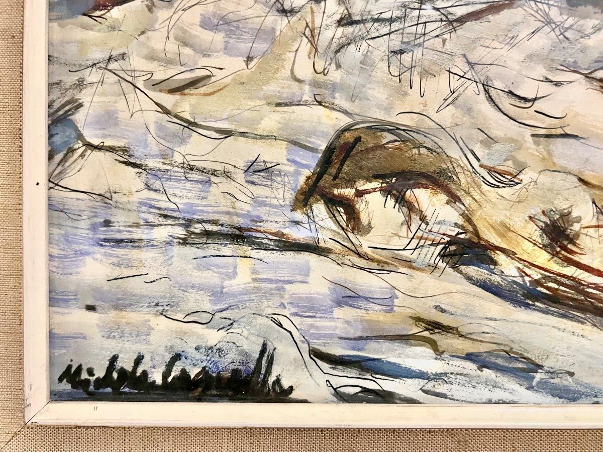 Gouache Painting By Michèle Cascella (1892 1989) photo for sale