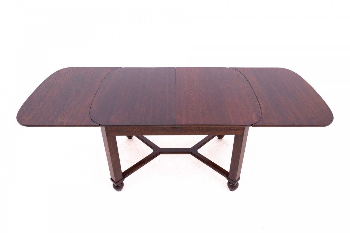 photo furniture Art Nouveau Table With Chairs From The 1930s, Poland. After Renovation.