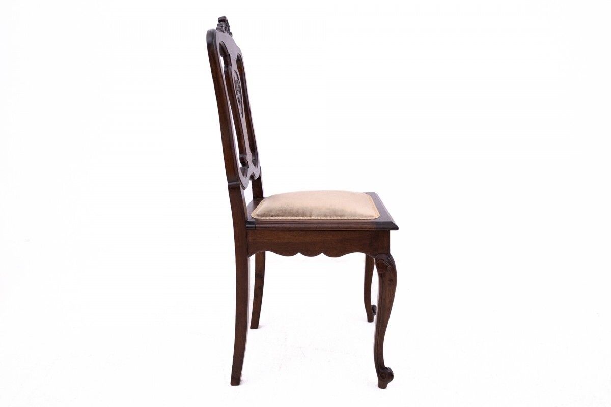 photo for sale Set Of Six Antique Chairs From Around 1900, France. After Renovation.