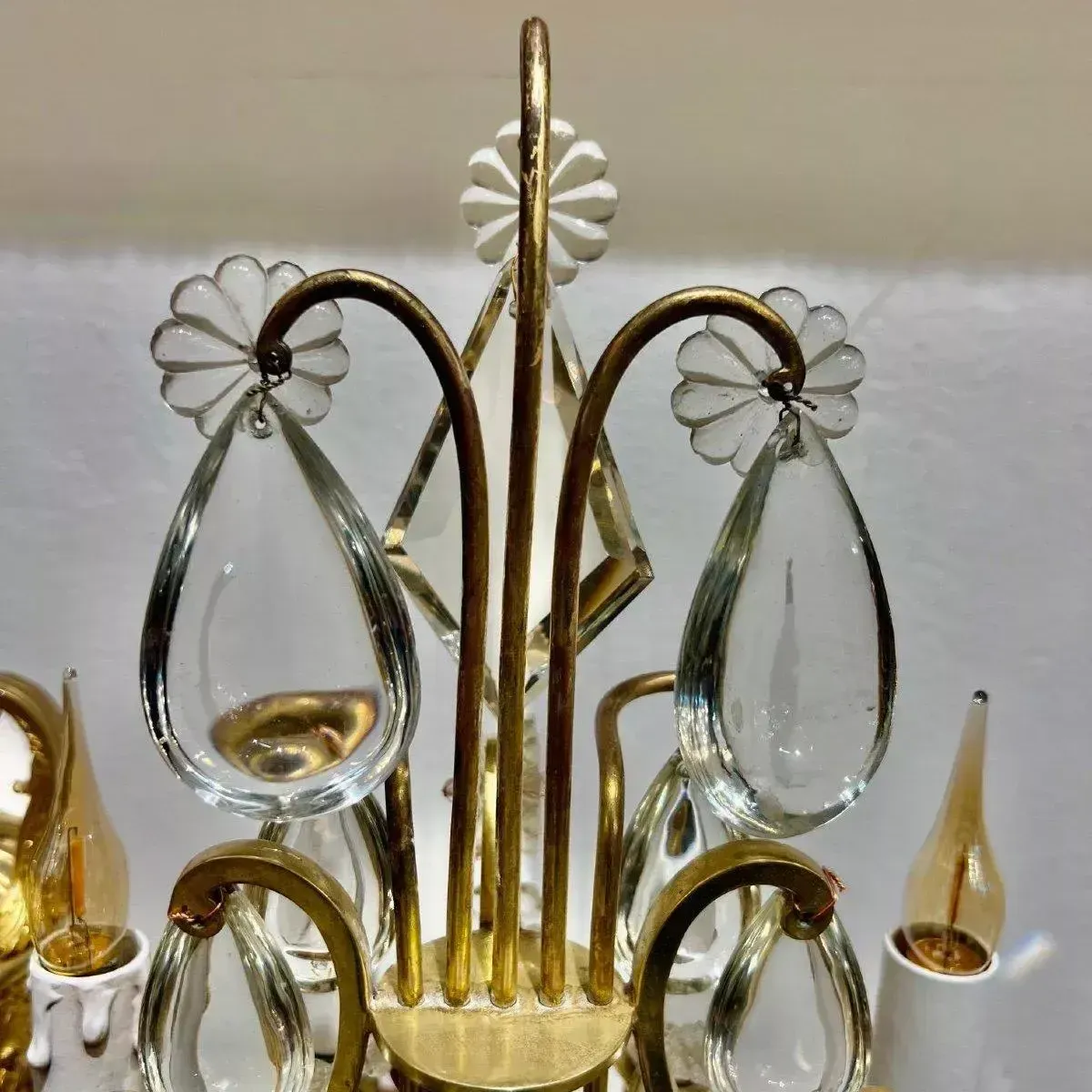 Late 19th Century Pair Of Lyre Shaped Four Light Candelabras photo 3342.0