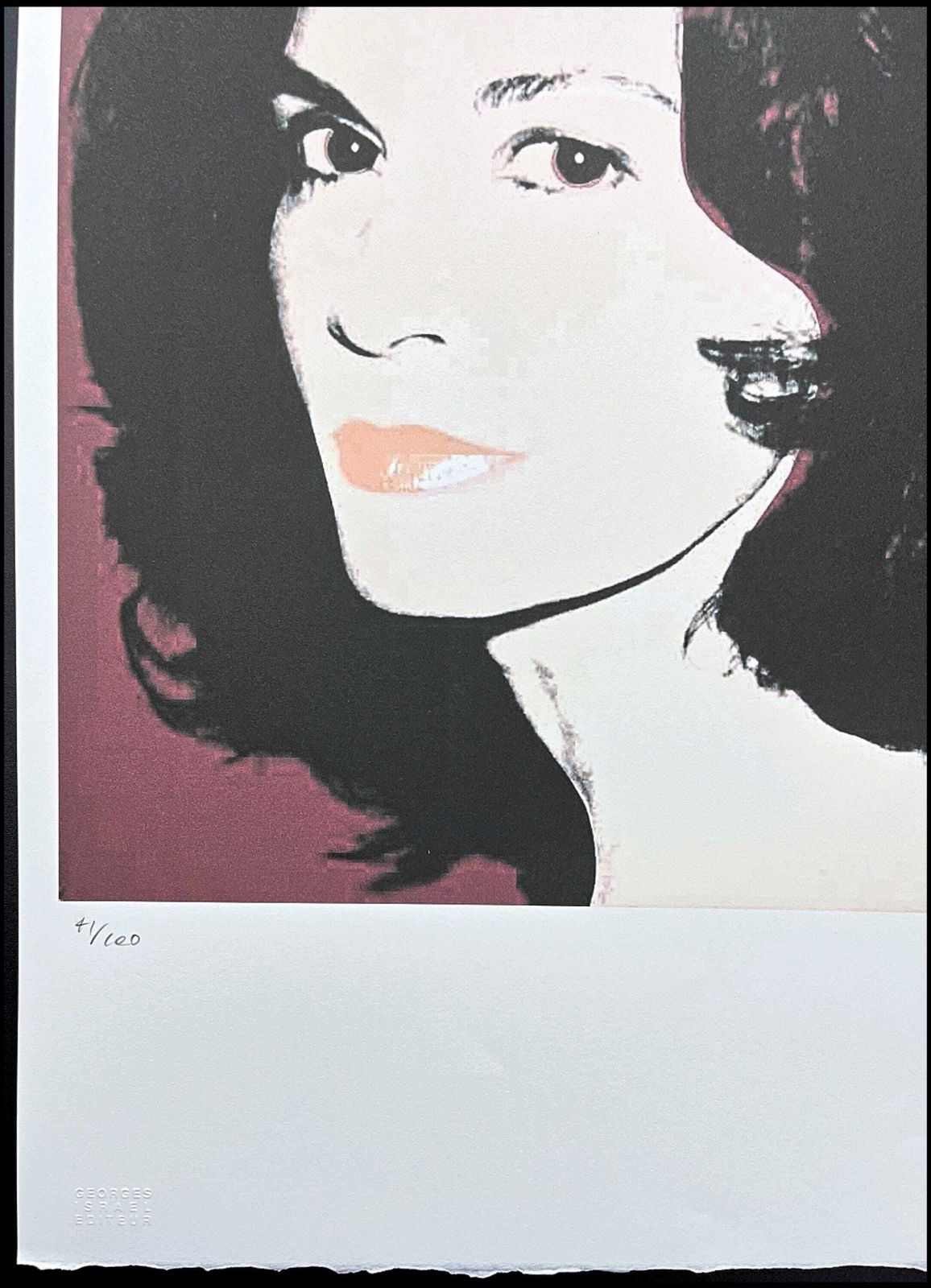 Andy Warhol  Florinda Bolkan   Signed, Numbered Edition Of 100, 38 X 56 Cm, Edition Leo Castelli photo for sale