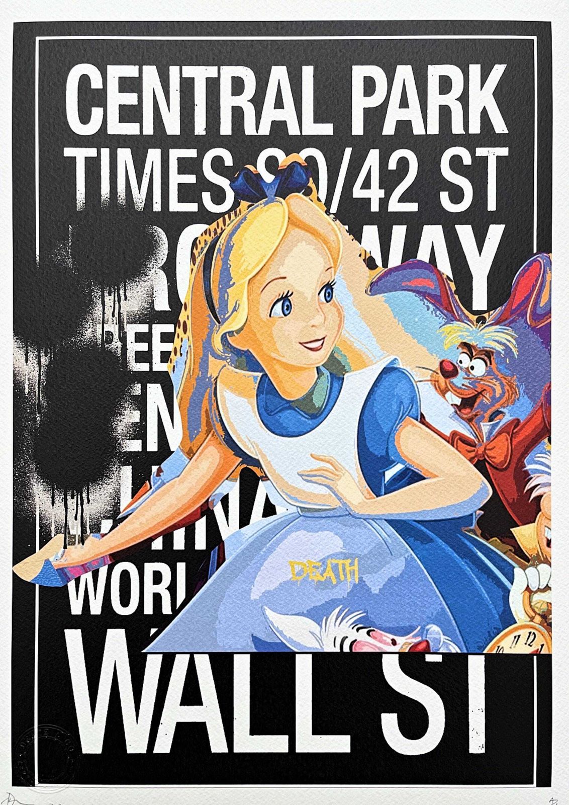 Death Nyc   Alice And Wall Street   Gesigneerd, Certificaat (Coa), Beperkte Oplage, Datering, 32 X 45 Cm, #Deathnyc #Art #Giclée photo for sale