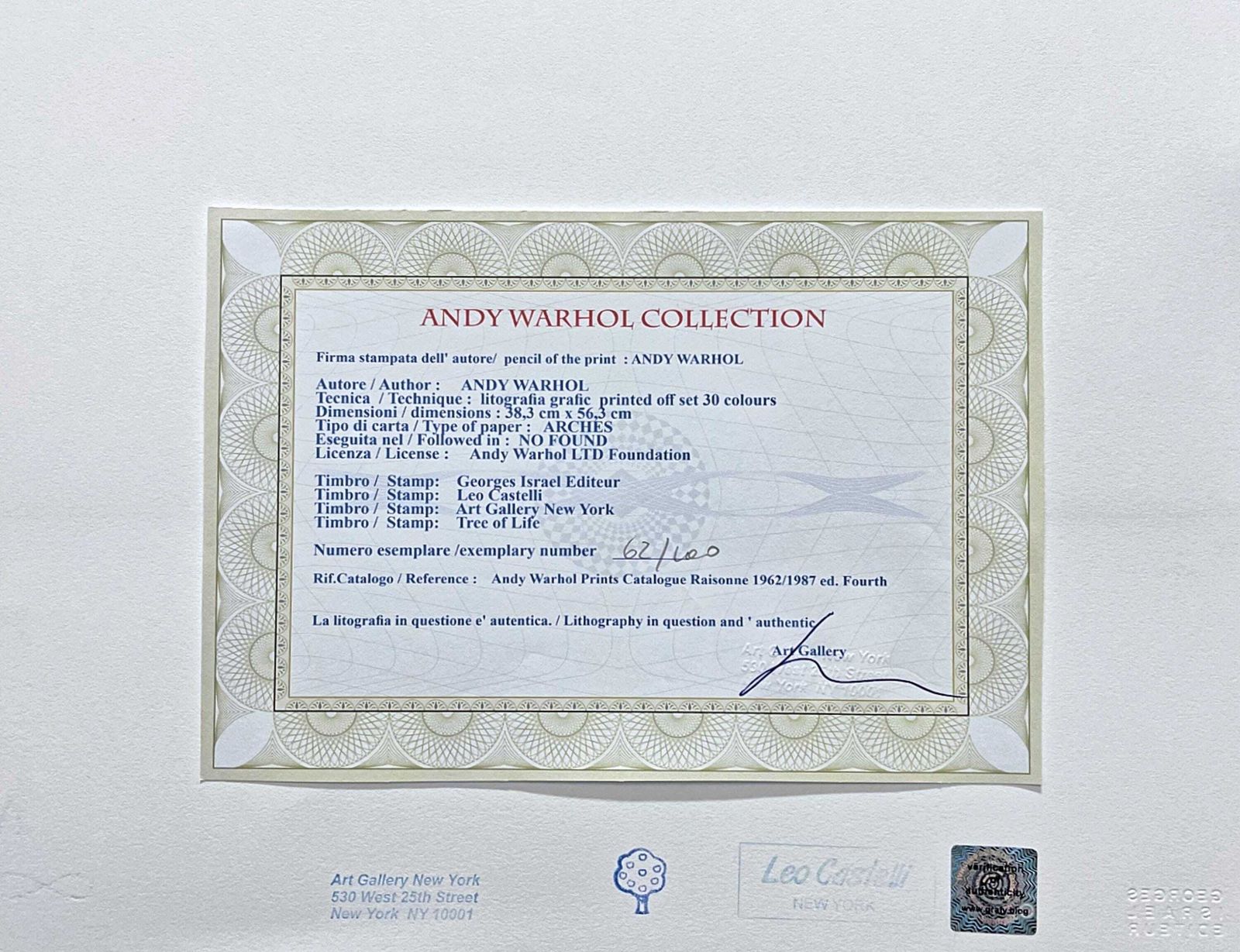 Andy Warhol   Judy Garland   Signed, Numbered Edition Of 100, 38 X 56 Cm, Edition Leo Castelli photo 702.0