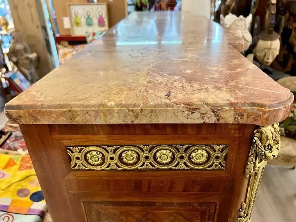 Late 19th Century Louis XV Transition Style Cabinet photo for sale