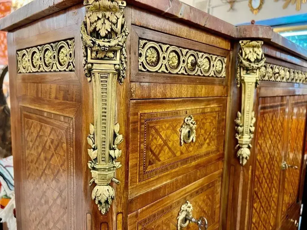 Late 19th Century Louis XV Transition Style Cabinet photo Furniture