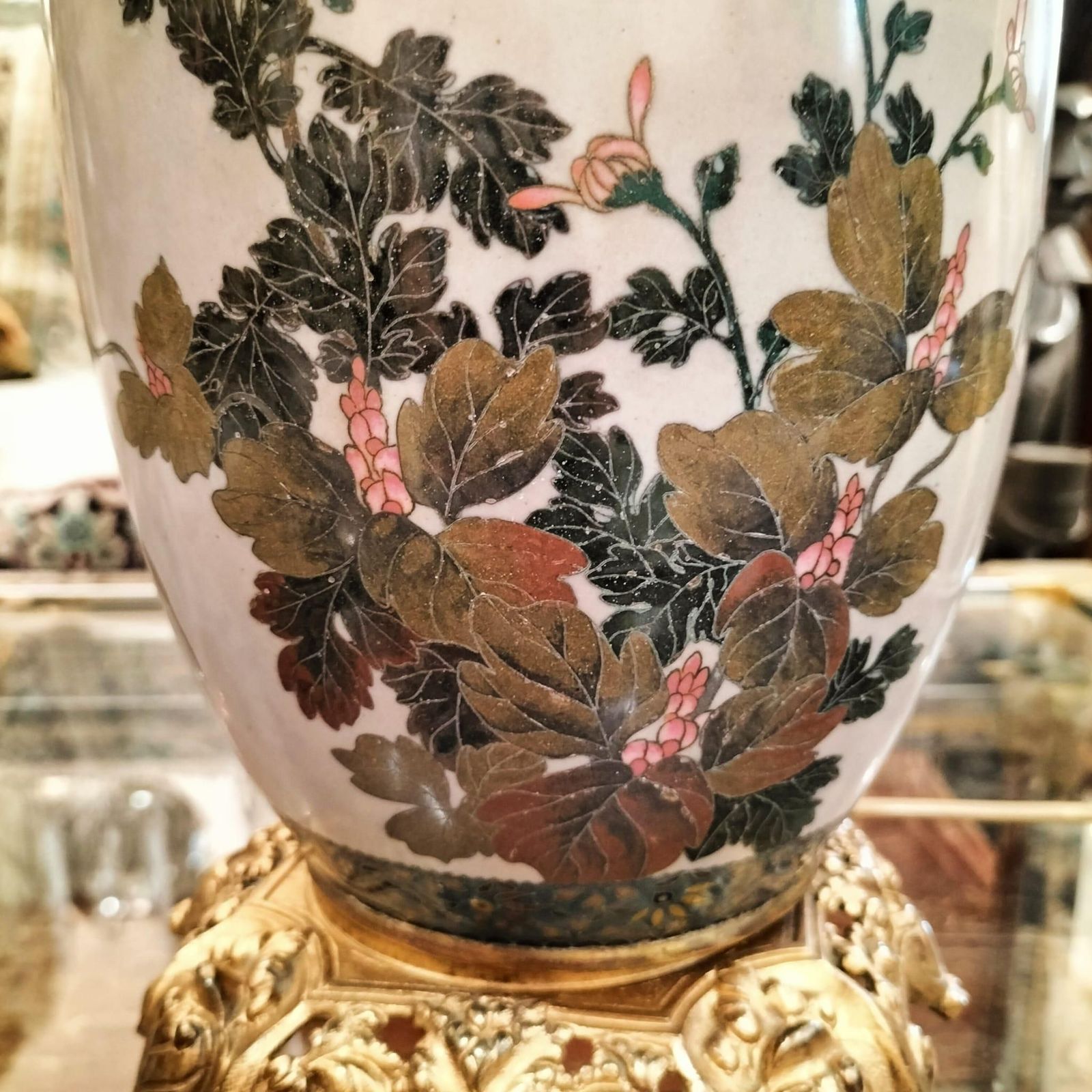 photo buy Pair Of Japanese Large Cloisonné Enamel Lamps , 19th Century