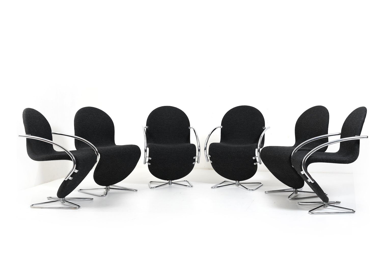 photo vinterior Verner Panton For Fritz Hansen 1973 Series 1 2 3 Butterfly Base