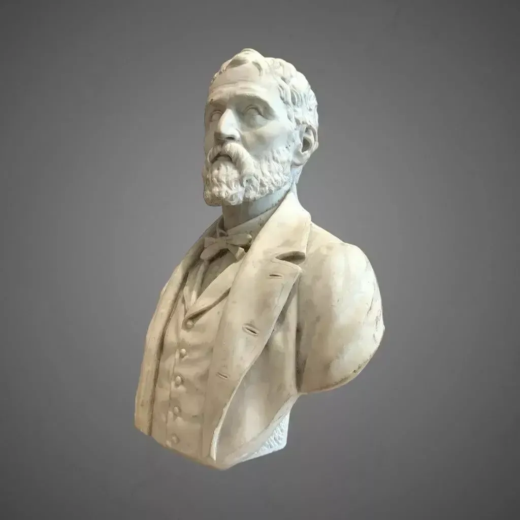 19th Century Bust Of An Aristocrat In Marble By Joseph Vallet (1841 1920) photo 6575.0