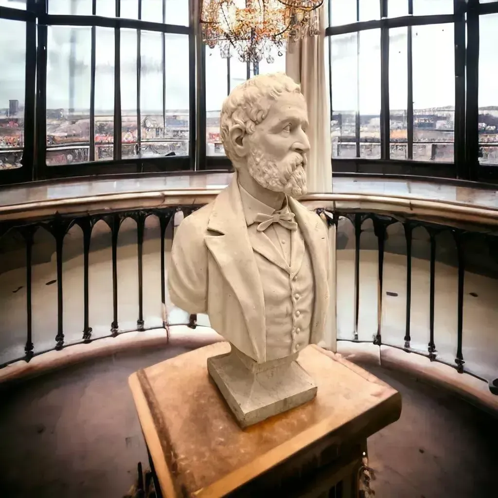 19th Century Bust Of An Aristocrat In Marble By Joseph Vallet (1841 1920) photo buy