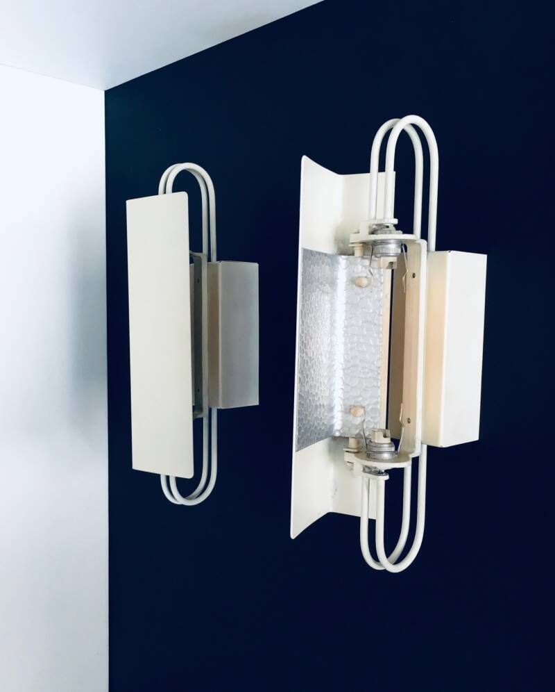 Lighting Postmodern Architectural Design Sconce Wall Lamp Set, Belgium 1980's photo