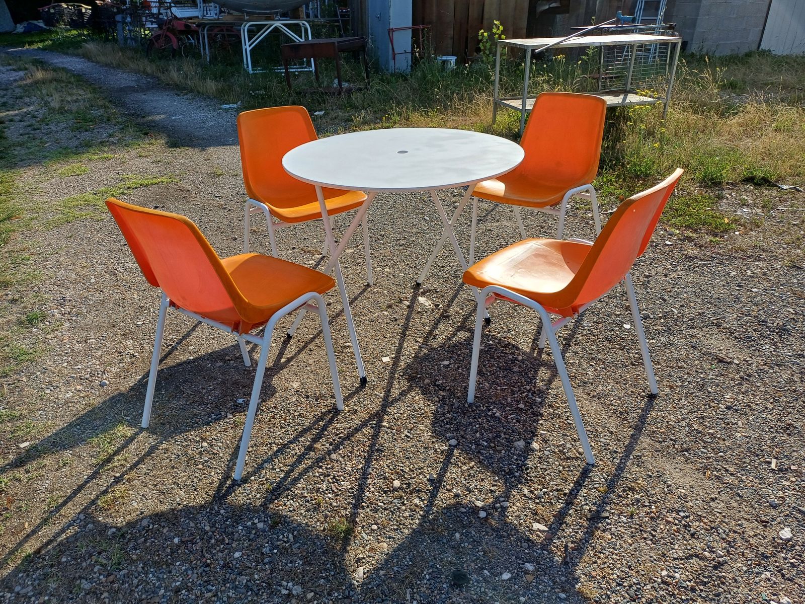 Vintage Iron And Plastic Garden Furniture photo vintage