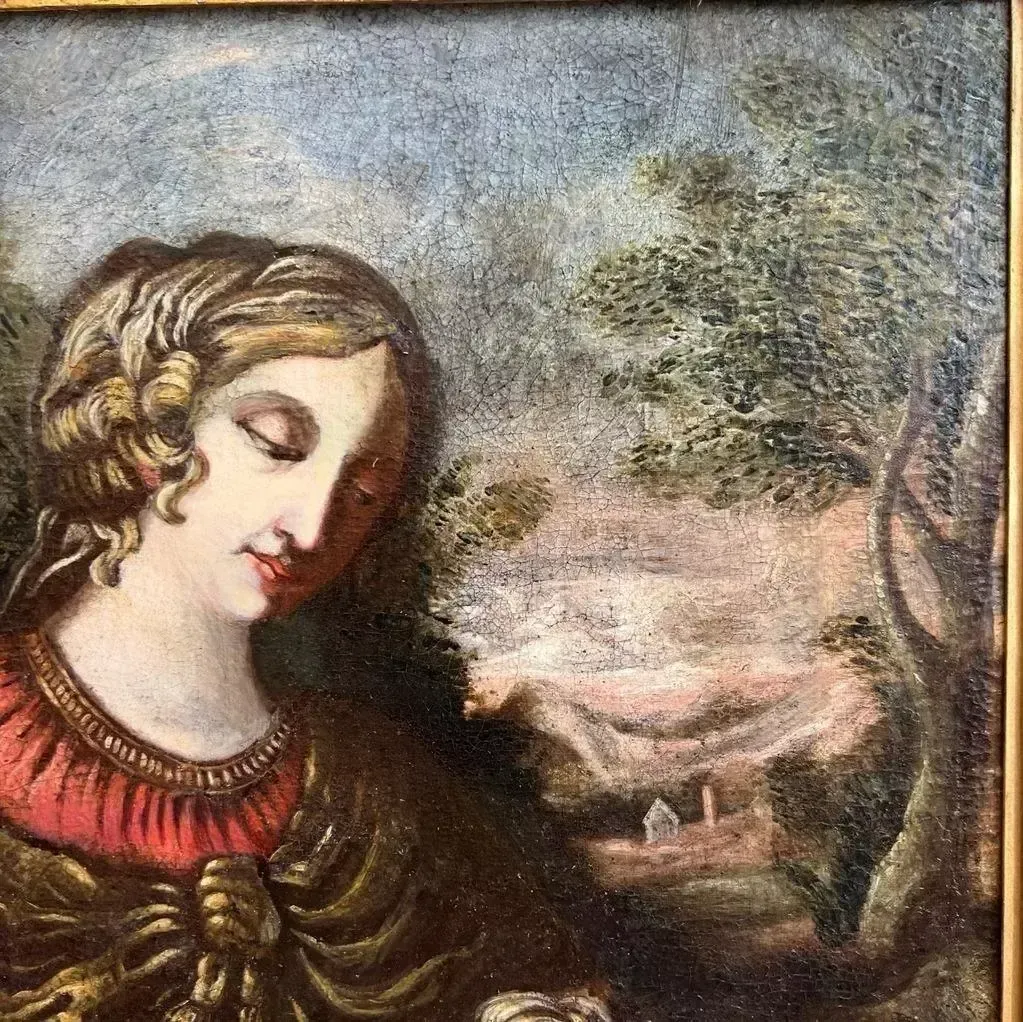 Early 17th Century Tuscan School Oil Painting On Canvas `Virgin And Child` photo buy