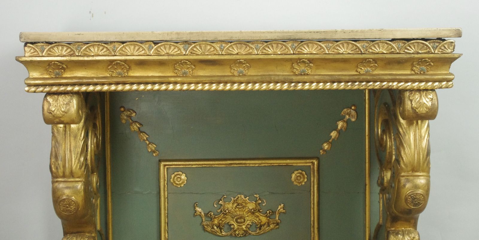 19th Century French Painted And Gilt Console With Marble Top photo 1895.0
