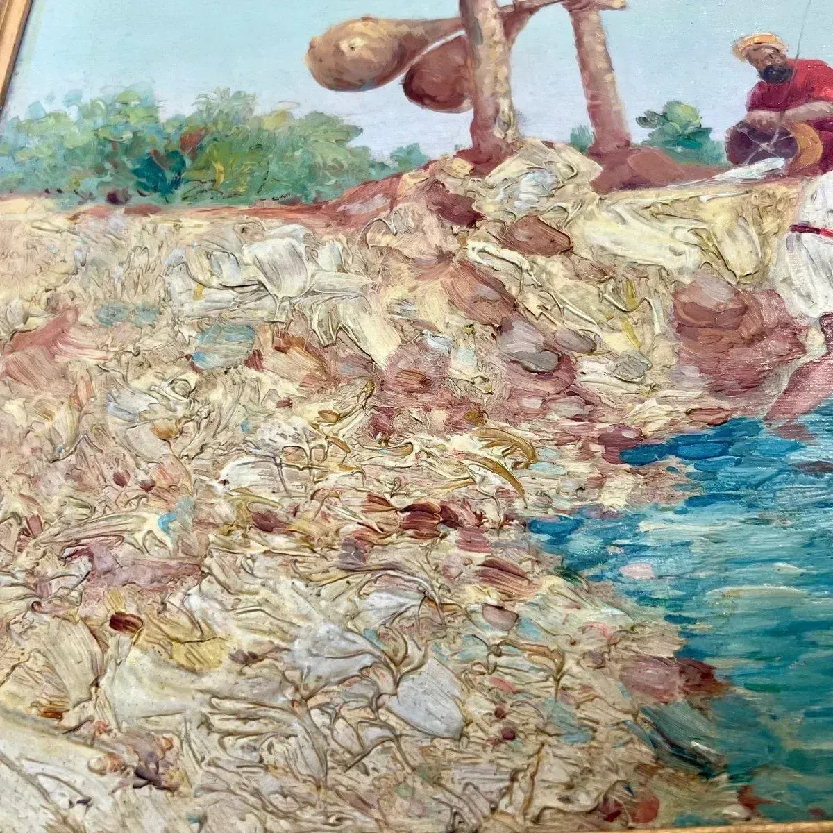 Orientalist Oil On Canvas Painting By Vincent Manago (1880–1936) photo furniture