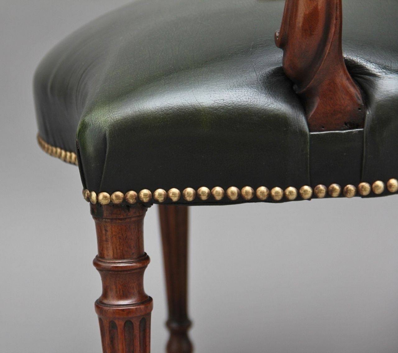19th Century Mahogany Open Armchair photo vintage