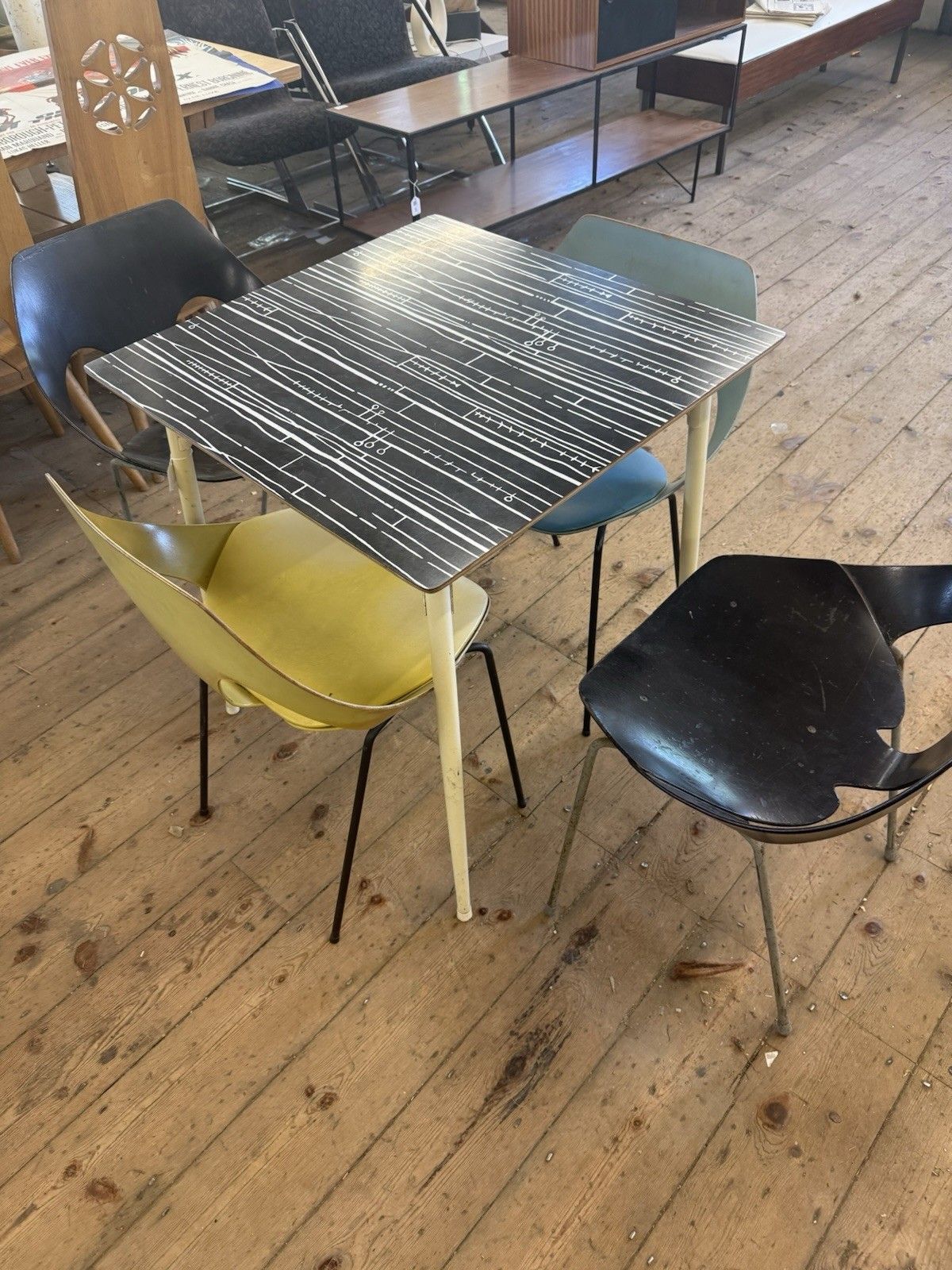 photo for sale Vintage Rare Kandya Set Lucienne Day Design Jason Chairs Bent Ply 1950s 60s