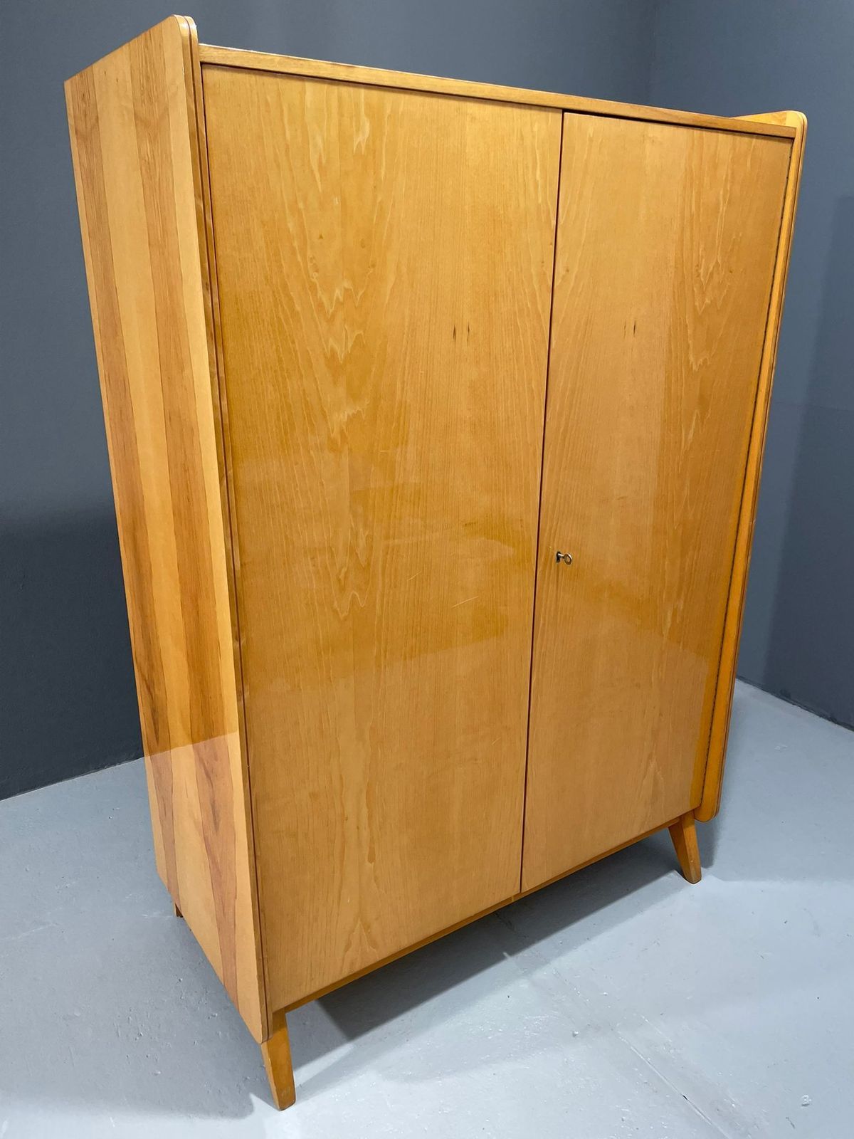 568.0 Your20th Midcentury High Gloss Wardrobe By Tatra Nábytok, 1930s–1960s Rs. 42,800.00 photo