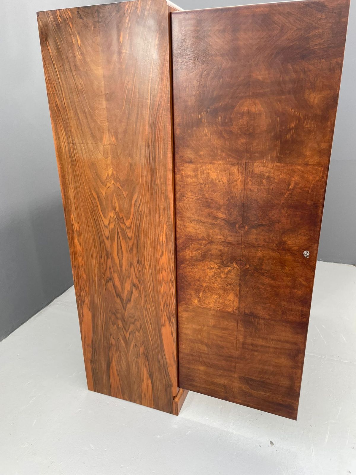 photo for sale Restored Mid Century Walnut Wardrobe By Tatra Nábytok, Czechoslovakia, 1930s–1960s