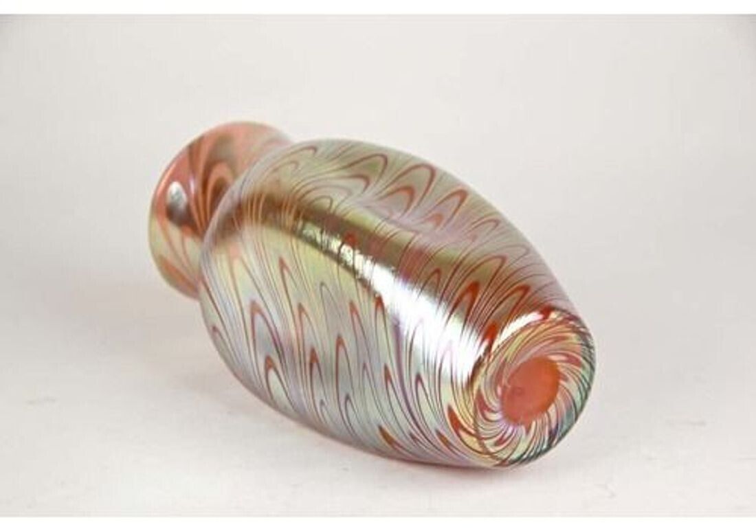 photo furniture Art Nouveau Glass Vase By Loetz Witwe   Phenomen Rosa, Iridescent, Ca. 1902