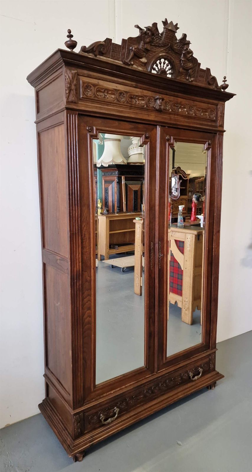 Brethon Style Wardrobe, 1800s, Antique photo furniture
