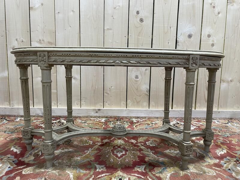 Banquette De Piano Louis XVI En Cannage Et Bois Rechampi photo Furniture