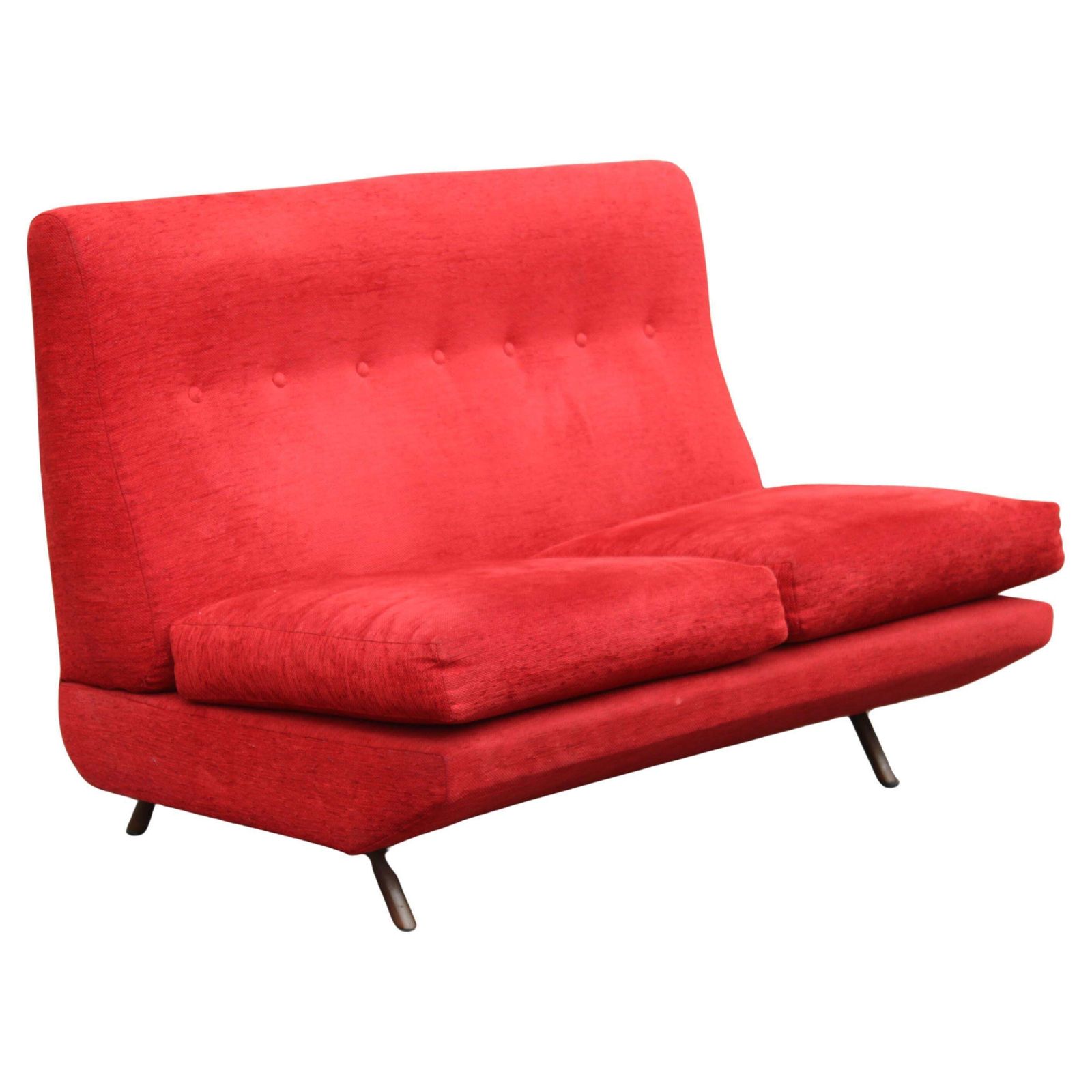 Marco Zanuso Triennale Sofa Marco Zanuso For Arflex 1951 Red Velvet