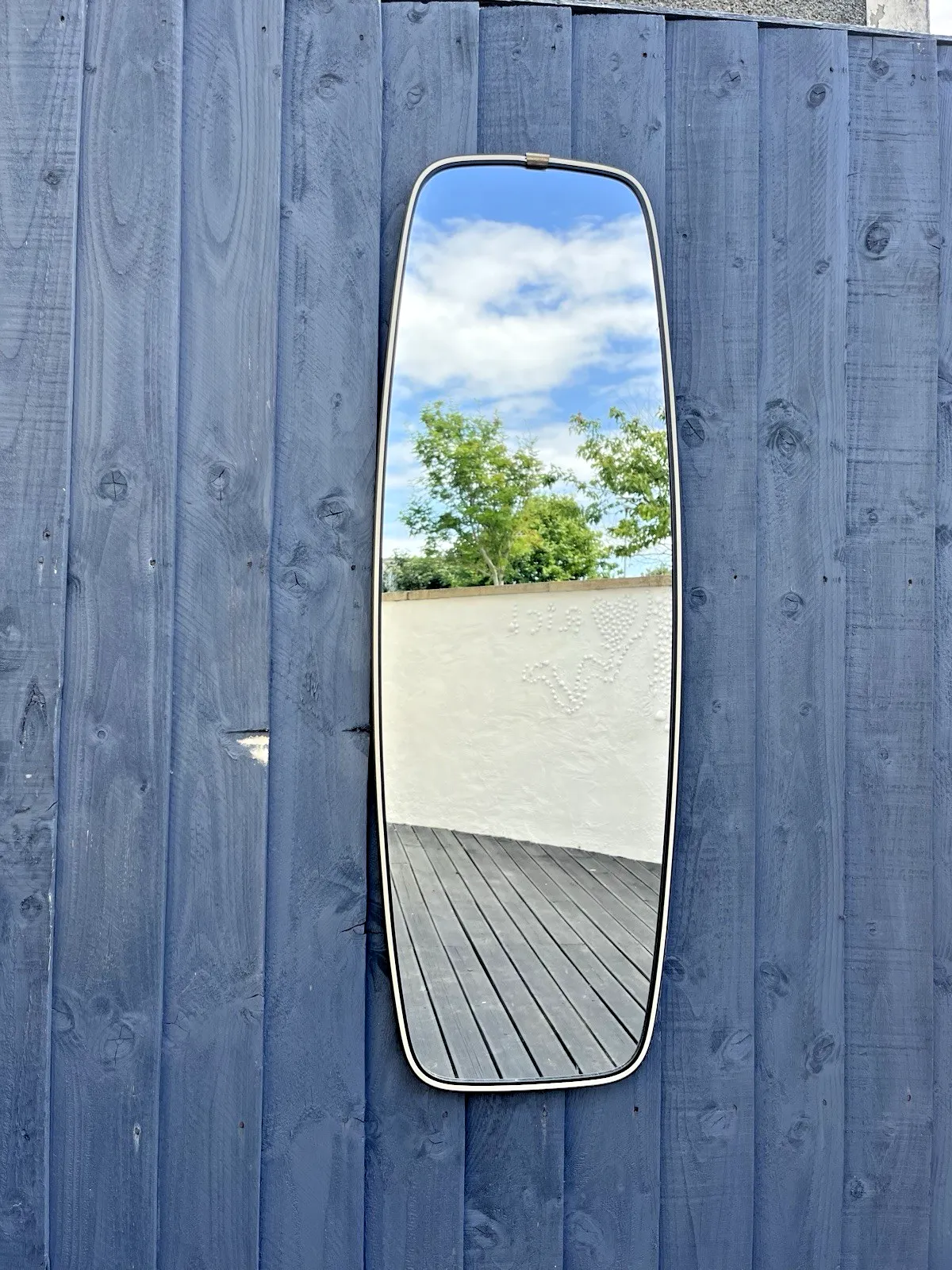 Mid Century Modern 50's West German Schonform Full Length Rockabilly Mirror 60's photo furniture
