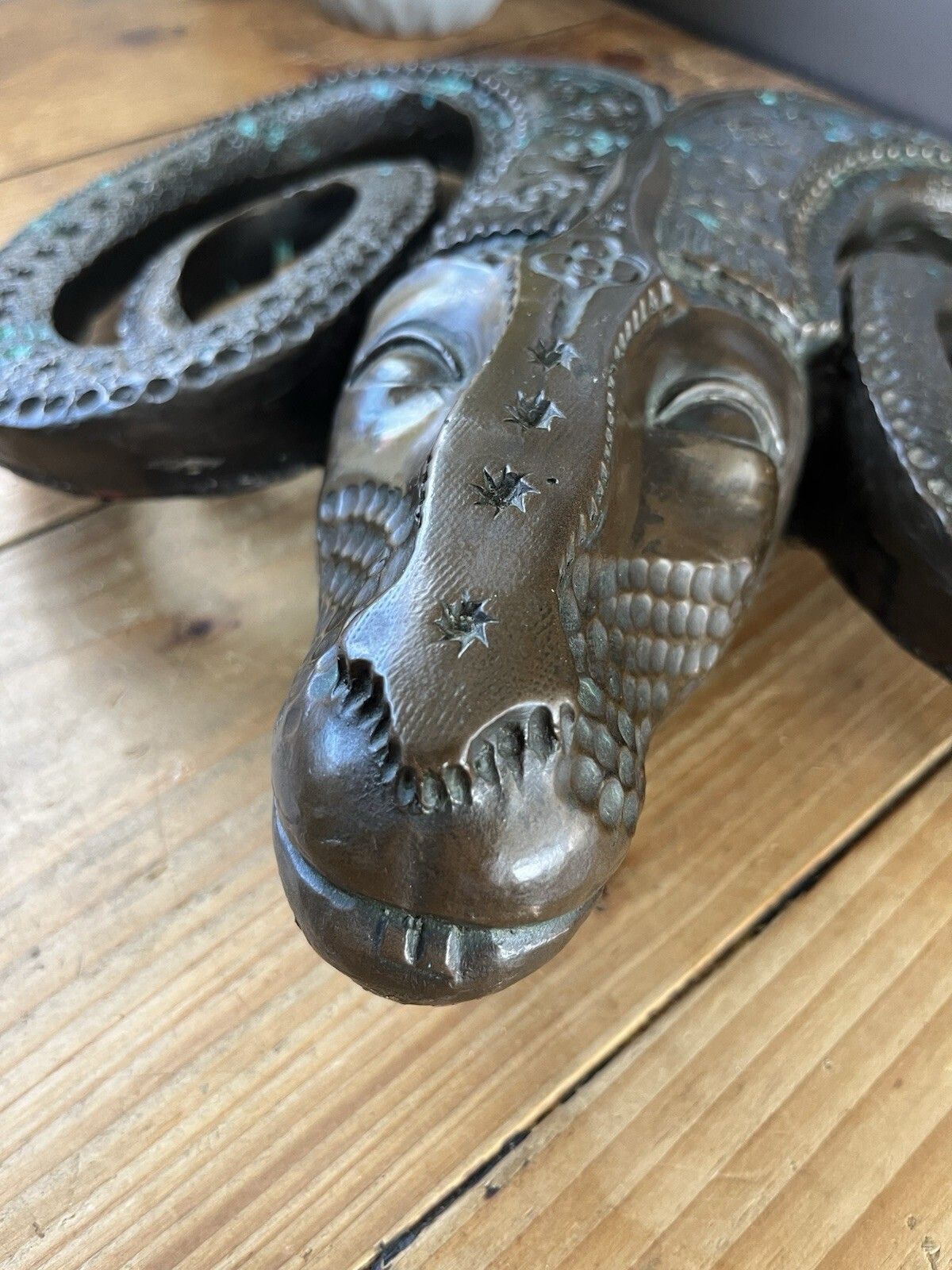 Signed John Letts Bronze Resin Ram Brutalist Folk Wall Hanging Art Sculpture photo buy