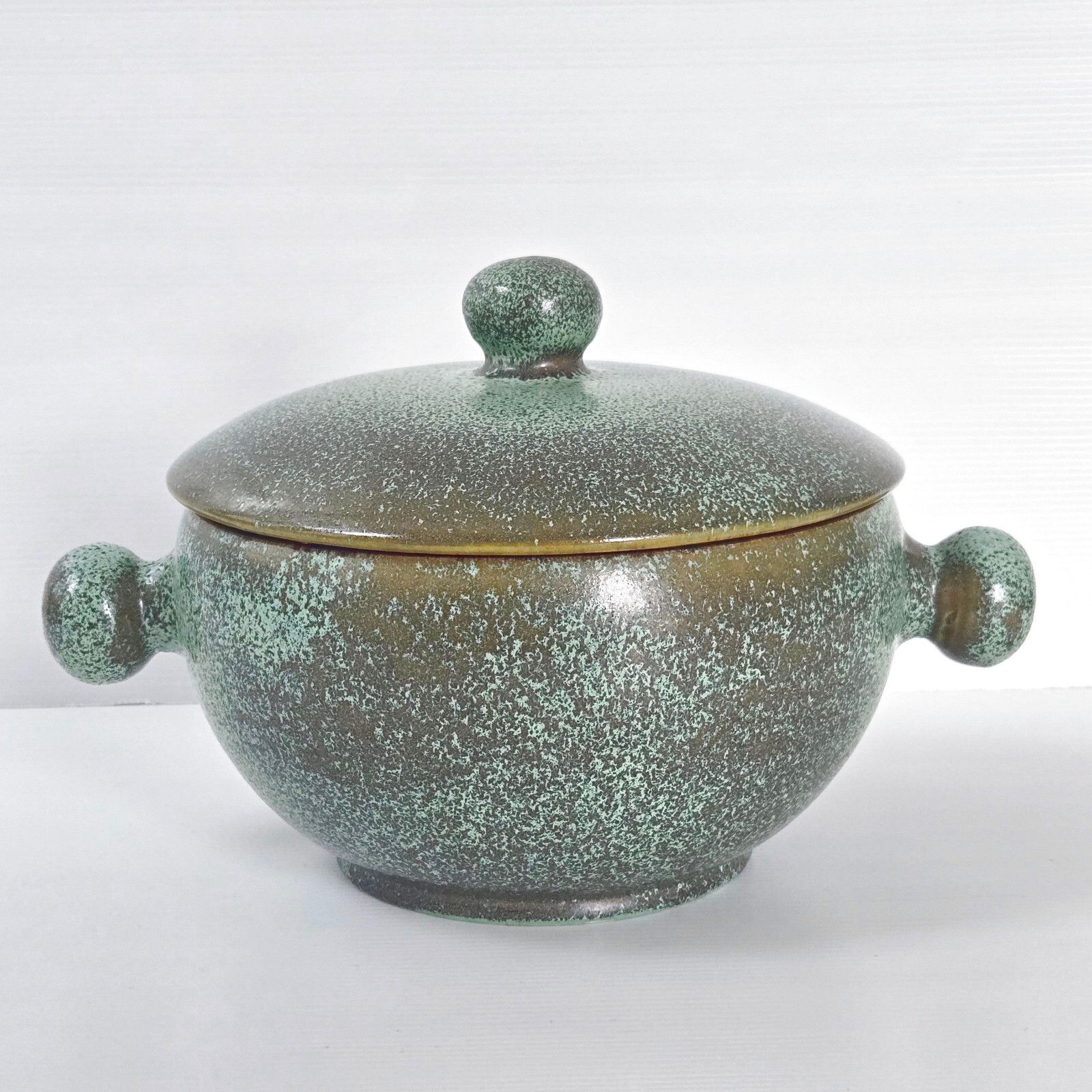 Vintage 1960 Lunetta Vallauris Gold Ceramic Salad Bowl Soup Bowl 60s 1960s