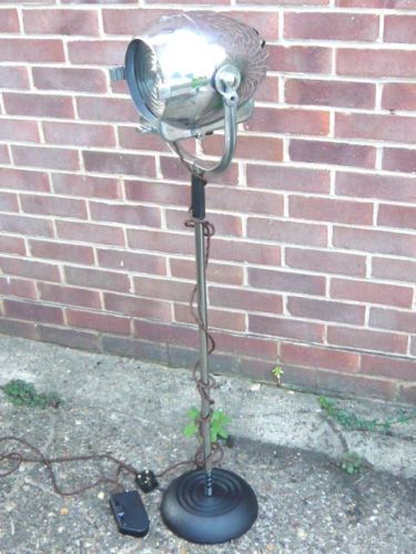 Lighting Vintage Strand Electric British Theatre Film Spot Light Antique Studio Industrial Floor Standard Lamp Mid 20th Century photo