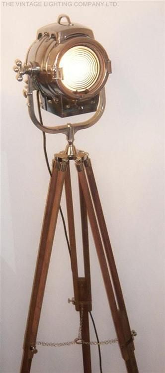 Vintage Hollywood Film Studio Spot Light Industrial Movie Theatre  Floor Lamp Bardwell Macalister Baby Spot Keg Lantern Cir 1930's photo vinterior