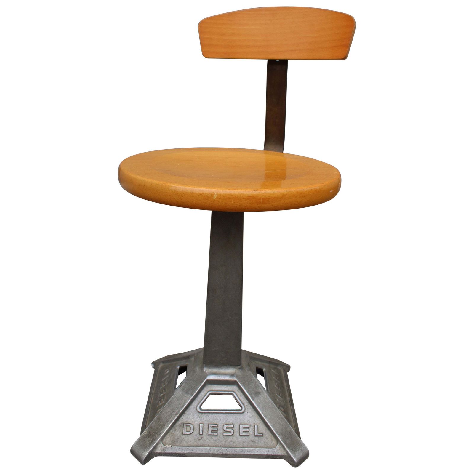 Diesel 1970 Beech And Iron Swivel Chair