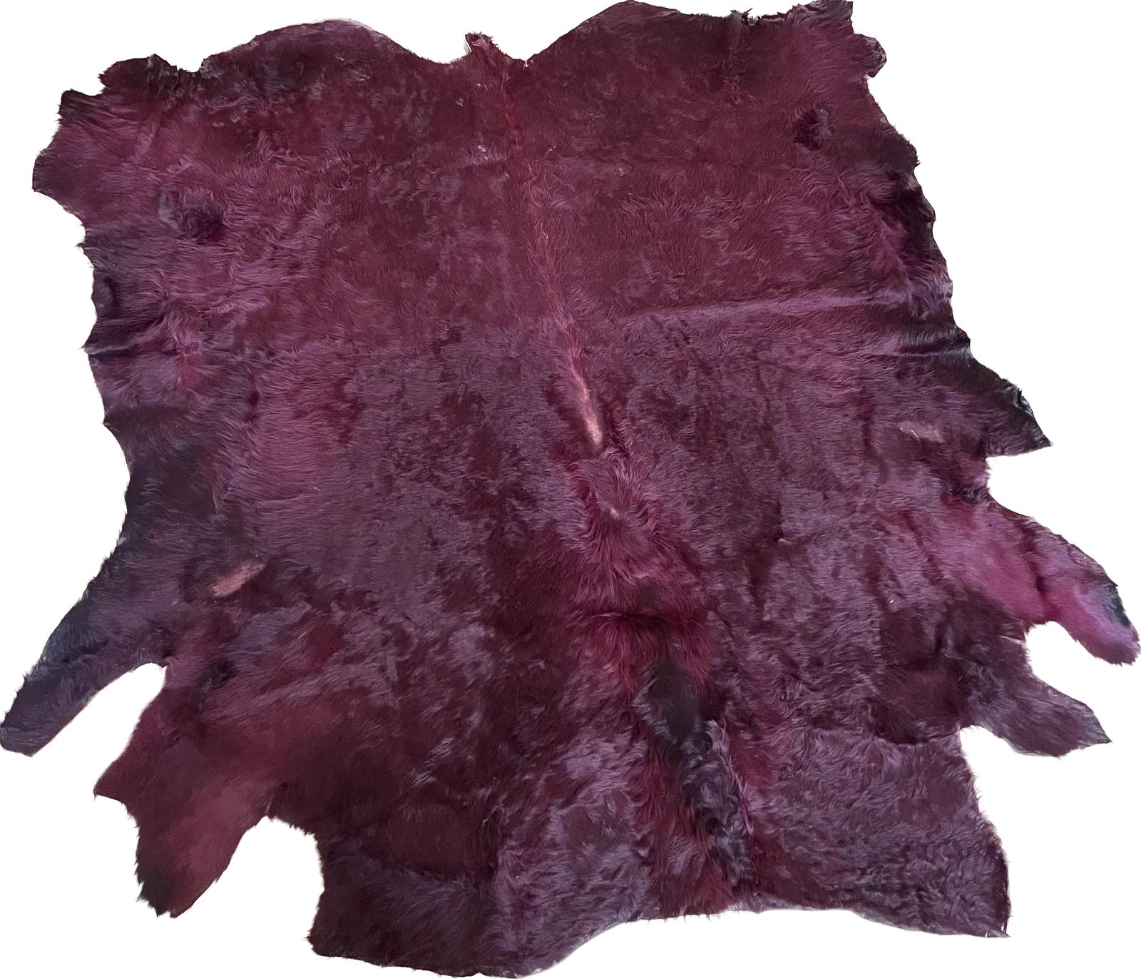 Huge Amazing Retro Style Purple Cow Hide Rug photo for sale