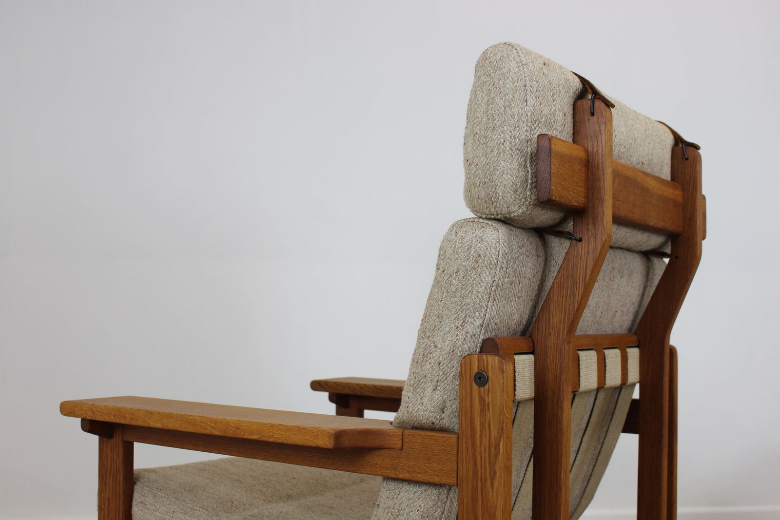 Pair Of Oak Hunting Chairs By Aksel Dahl For Kp Mobler photo vinterior