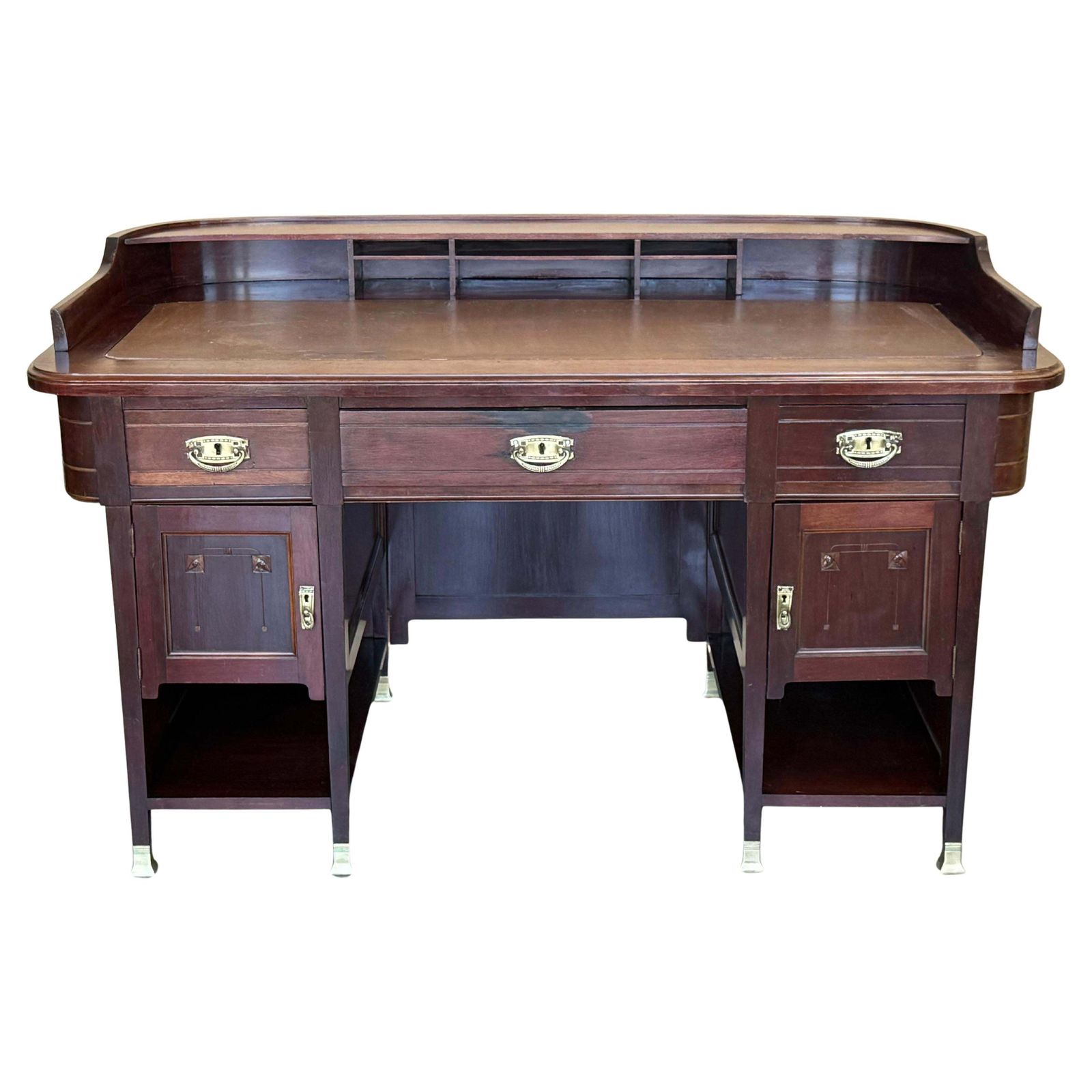 Bureau Art déco à deux faces et deux niveaux