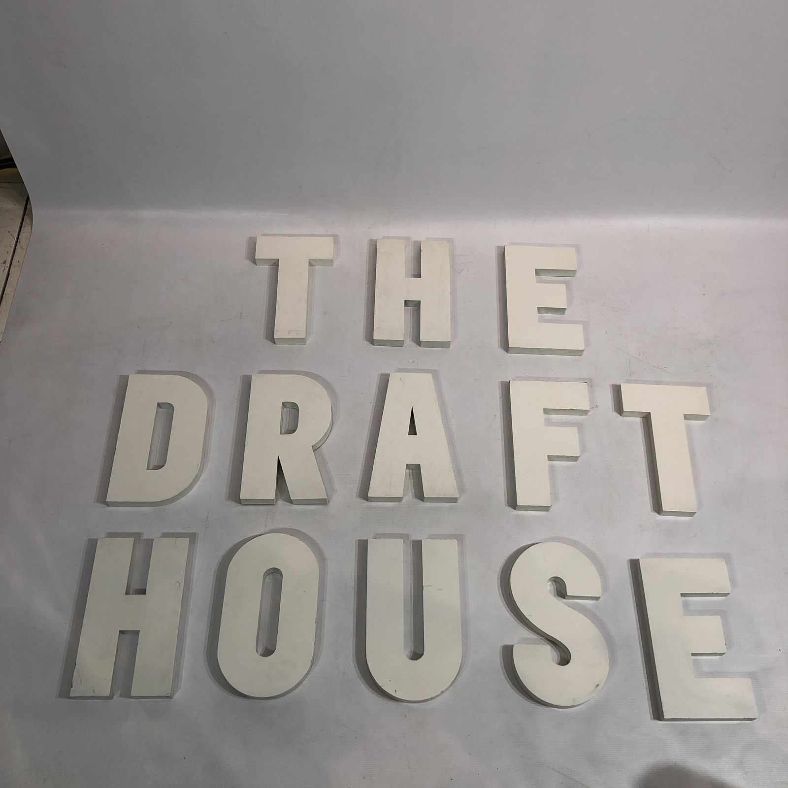 The Draft House Letters Signage Light Up Pub Vintage Craft Bedroom Child Metal