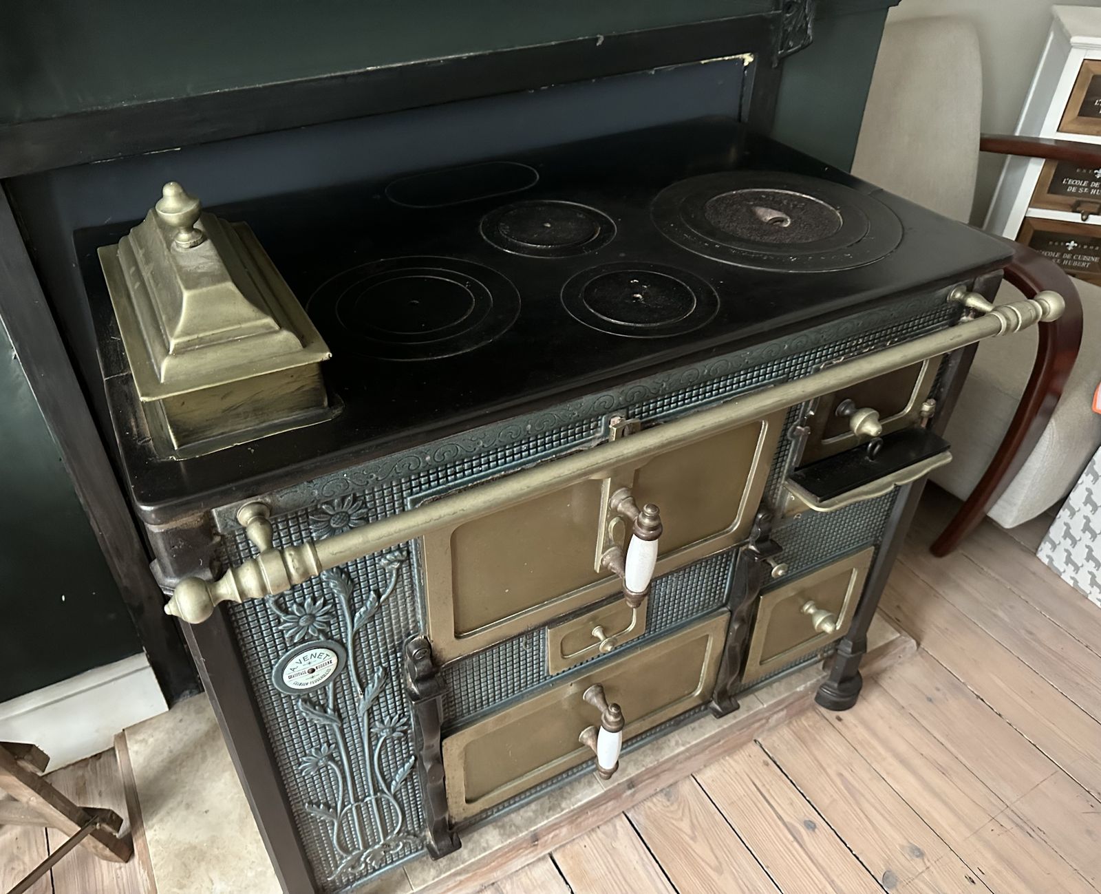photo furniture Rare Art Nouveau French Stove Cooker