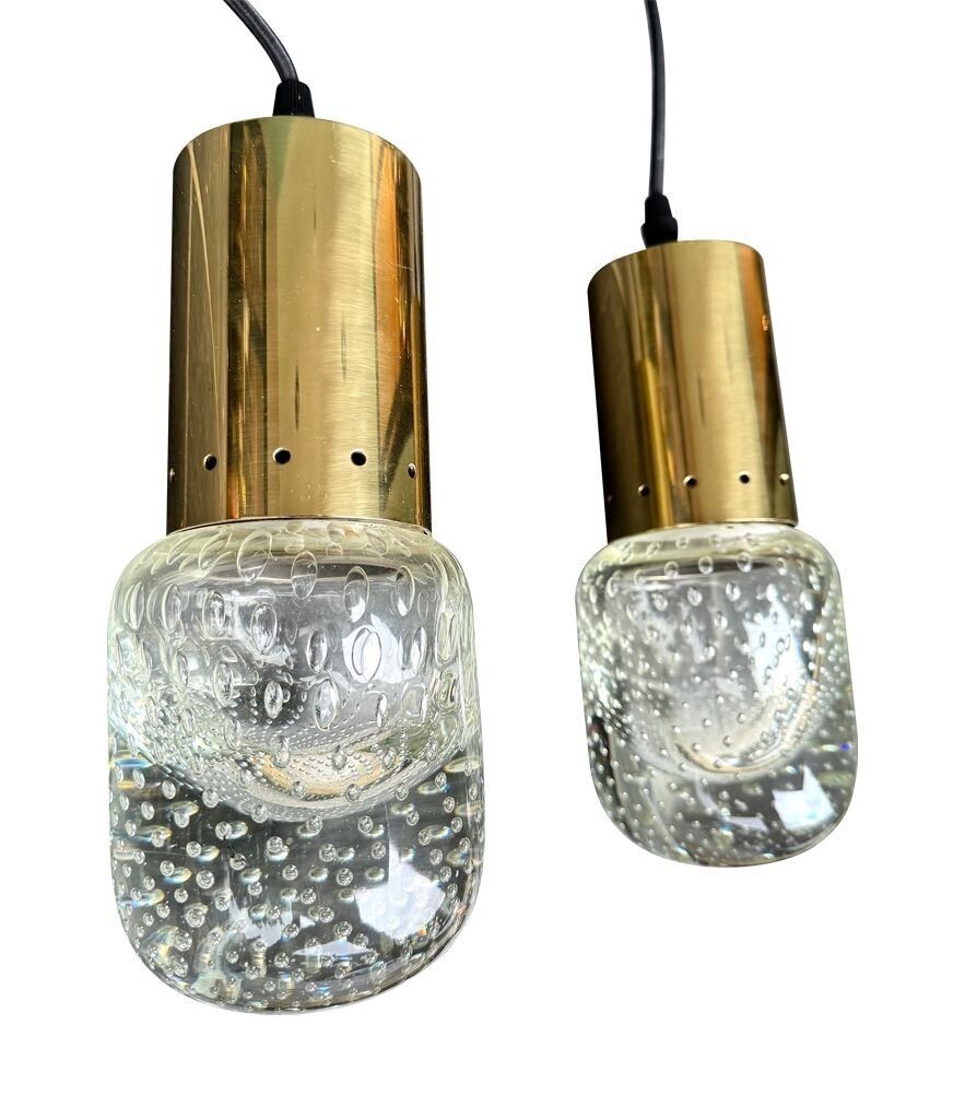 photo furniture A Rare Pair Of 1950s Murano Glass And Brass Pendant Light By Gino Sarfatti And Archimede Seguso